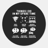 Hurricane Chasing Chaser Tornado Hunter Meteorolog Ronde Sticker (Voorkant)