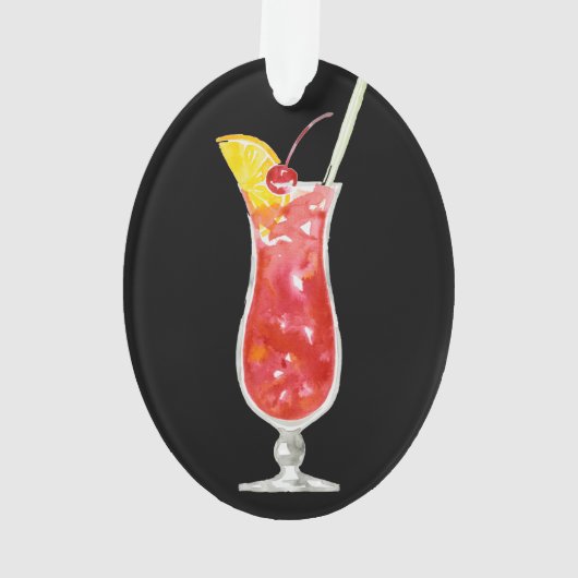 Hurricane Cocktail, gepersonaliseerd Ornament (achterkant)