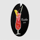 Hurricane Cocktail, gepersonaliseerd Ornament (voorkant)