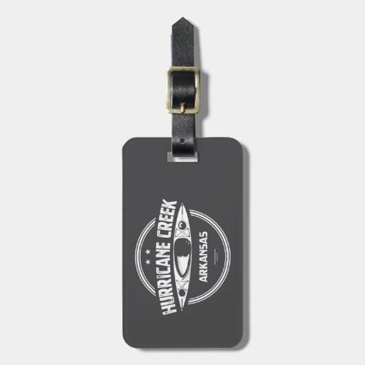 Hurricane Creek Arkansas Kayaking Bagagelabel (Voorkant verticaal)