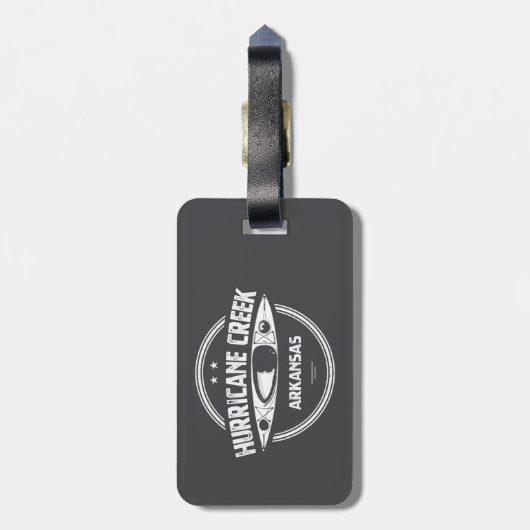 Hurricane Creek Arkansas Kayaking Bagagelabel (Achterkant verticaal)