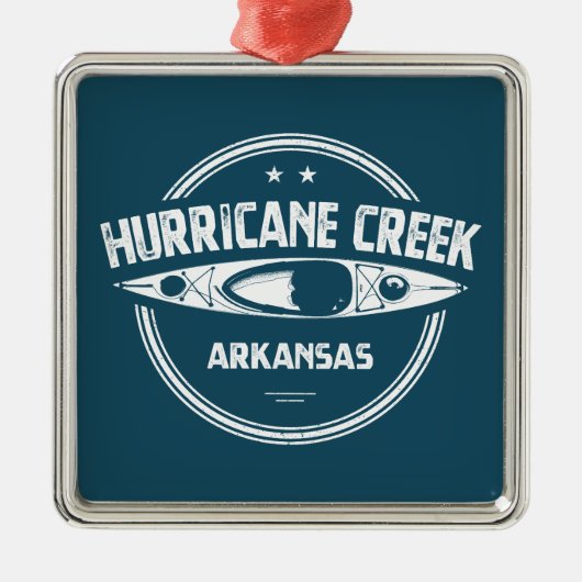 Hurricane Creek Arkansas Kayaking Metalen Ornament (Voorkant)