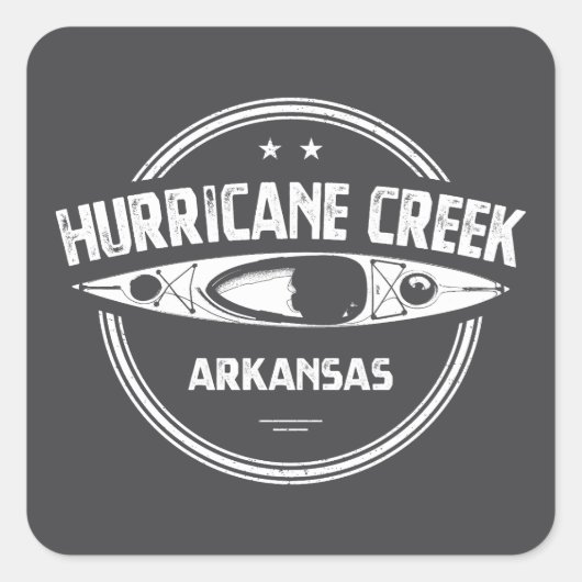 Hurricane Creek Arkansas Kayaking Vierkante Sticker (Voorkant)