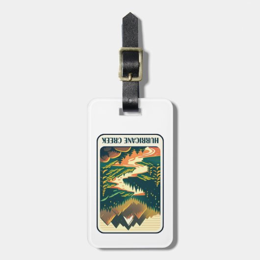 Hurricane Creek Arkansas Kleuren Bagagelabel (Voorkant verticaal)