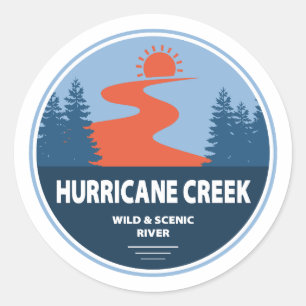 Hurricane Creek Wild en Schilderachtig River Arkan Ronde Sticker