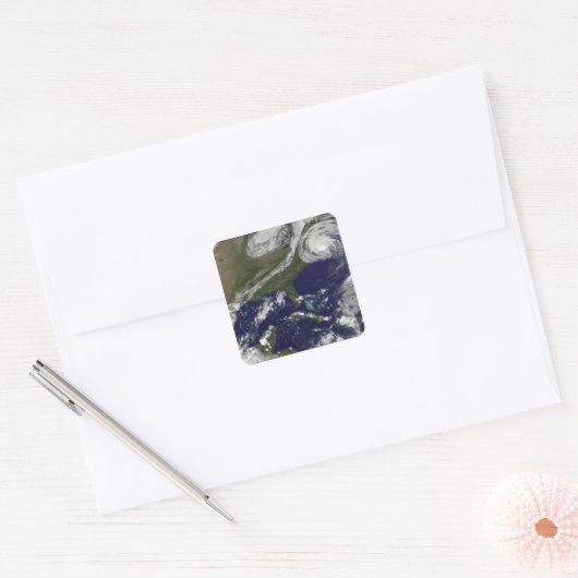 Hurricane Earl 3 Vierkante Sticker (Envelop)