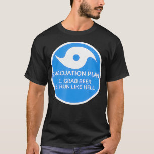 Hurricane-evacuatieplan Funny T-shirt