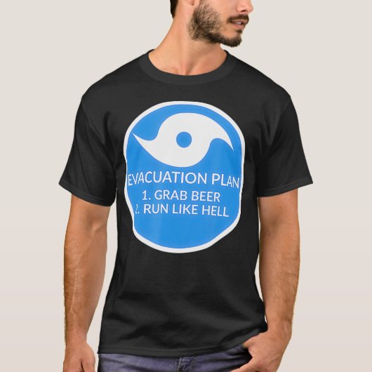 Hurricane-evacuatieplan Funny T-shirt (Voorkant)