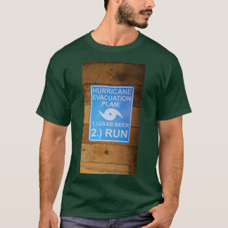 Hurricane evacuatieplan Grab Beer run T-shirt