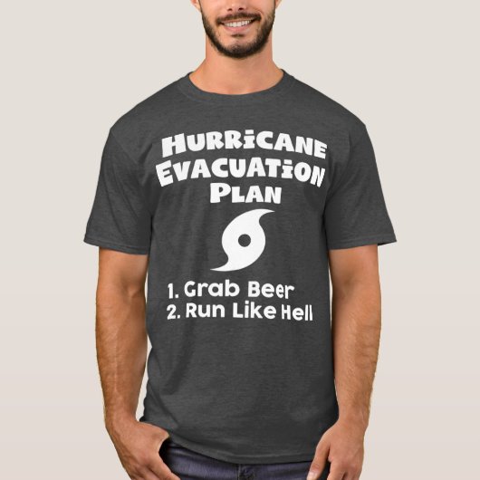    Hurricane-evacuatieplan voor orkaan T-shirt (Voorkant)