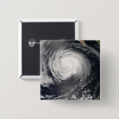Hurricane Fausto Vierkante Button 5,1 Cm (Voorkant /achterkant)