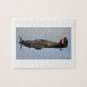 Hurricane Fighter vliegtuig WWWII militair vliegtu Legpuzzel (Horizontaal)