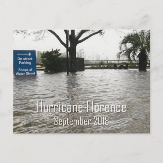 Hurricane Florence Wilmington NC Briefkaart (Voorkant)