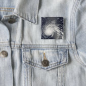 Hurricane Flossie Vierkante Button 5,1 Cm (In situ)