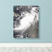Hurricane Gustav over Hispaniola Canvas Afdruk (Insitu (Houten vloer))