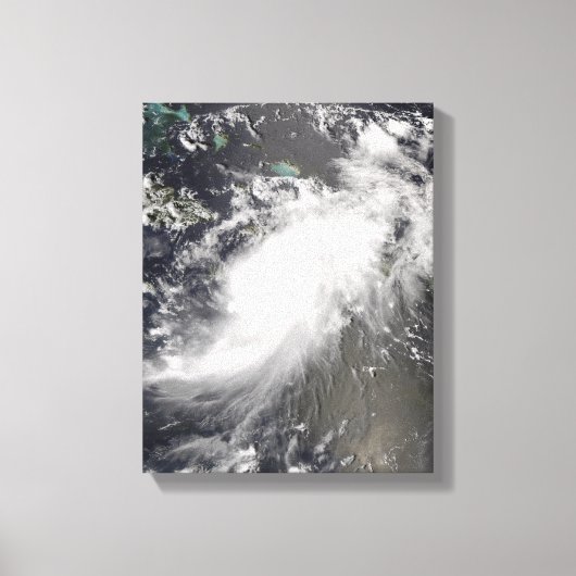 Hurricane Gustav over Hispaniola Canvas Afdruk (Voorkant)