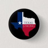 Hurricane Harvey Texas Strong State Flag Button (Voorkant)