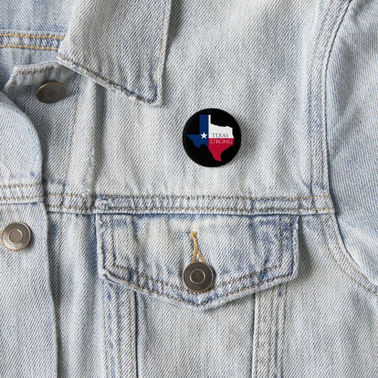Hurricane Harvey Texas Strong State Flag Button (In situ)
