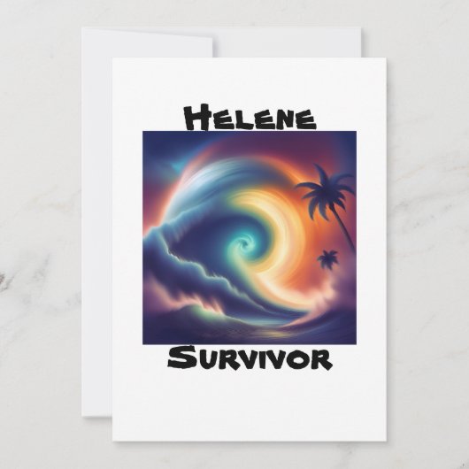 Hurricane Helene Survivor Florida Storm Kaart (Voorkant)