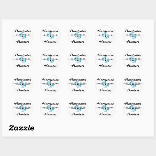 Hurricane Hunter-Sticker Ronde Sticker (Vel)