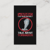 Hurricane Hunter Weather storm Visitekaartje (Voorkant)