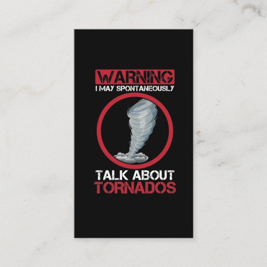 Hurricane Hunter Weather storm Visitekaartje (Voorkant)