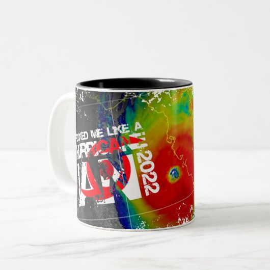 Hurricane Ian Coffee-Mok Tweekleurige Koffiemok (Voorkant links)