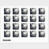 Hurricane Ignacio Vierkante Sticker (Vel)