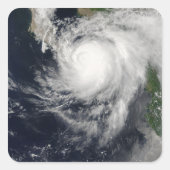 Hurricane Ignacio Vierkante Sticker (Voorkant)
