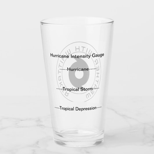 Hurricane-intensiteitsmeter Glas (Voorkant)