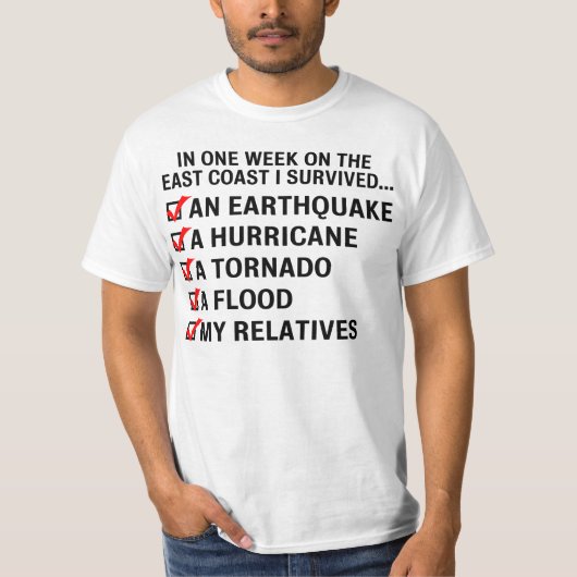 Hurricane Irene / East Coast Survival Value Shirt (Voorkant)