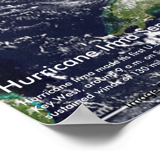 Hurricane Irma Afbeelding van Cudjoe Key, Florida Poster (Hoek)