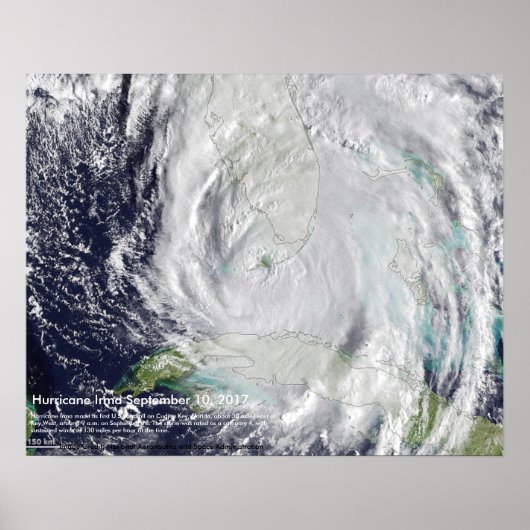 Hurricane Irma Afbeelding van Cudjoe Key, Florida Poster (Voorkant)