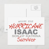 Hurricane Isaac Survivor Briefkaart (Voorkant / Achterkant)