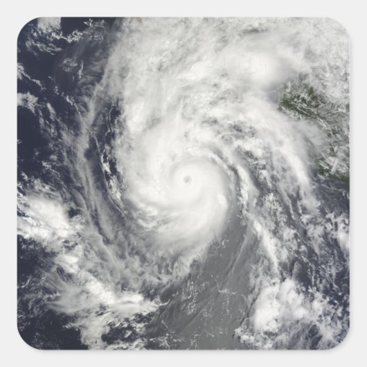 Hurricane Jimena nadert Baja California Vierkante Sticker (Voorkant)