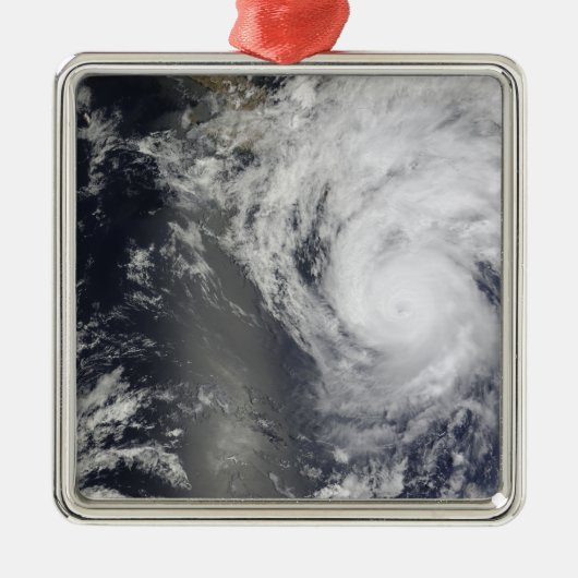 Hurricane Jimena over Baja California Metalen Ornament (Voorkant)