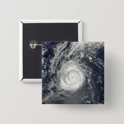 Hurricane Julia Vierkante Button 5,1 Cm (Voorkant /achterkant)