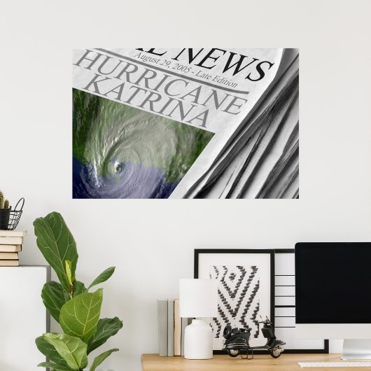Hurricane Katrina Poster (Thuiskantoor)