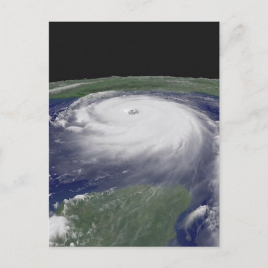 Hurricane Katrina Satellite afbeelding Briefkaart (Voorkant)