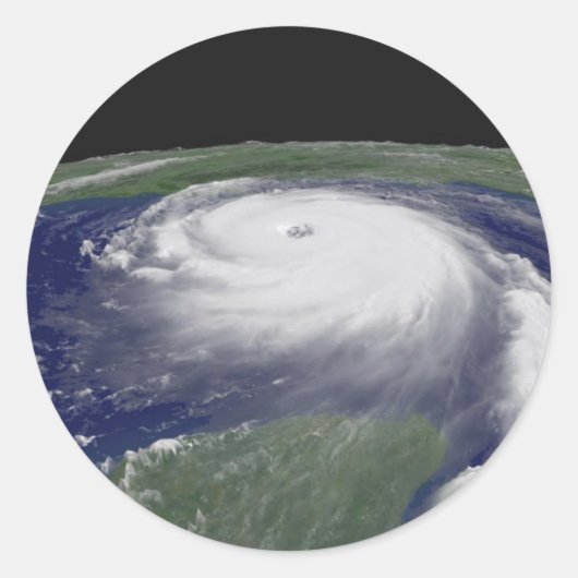 Hurricane Katrina Satellite afbeelding Ronde Sticker (Voorkant)
