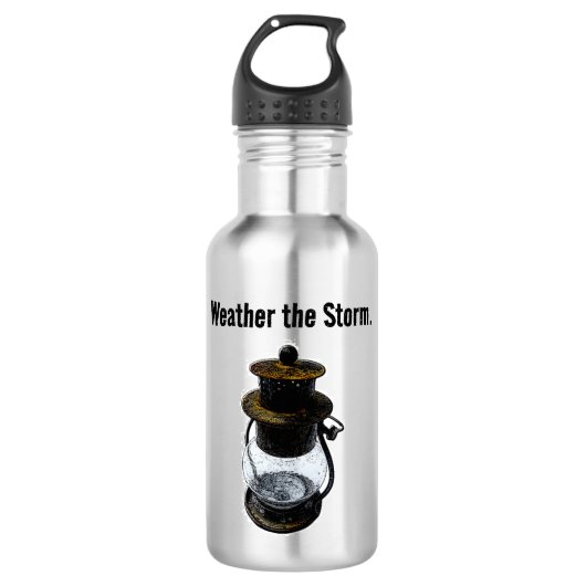  Hurricane Lantern Wilderness Camping Art Waterfles (Voorkant)