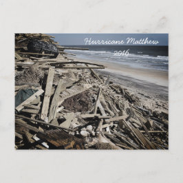 Hurricane Matthew 2016 Florida strand kust Briefkaart