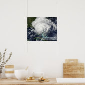 Hurricane Matthew Satellite Afbeelding van St. Aug Poster (Keuken)