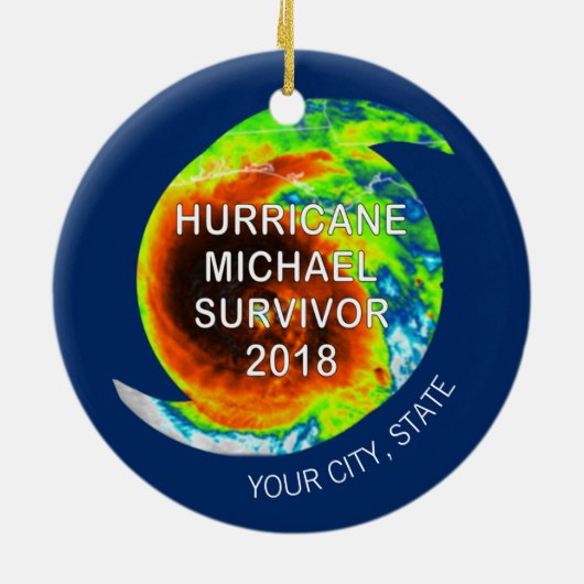 HURRICANE MICHAEL SURVIVOR | Stad en staat Keramisch Ornament (Achterkant)