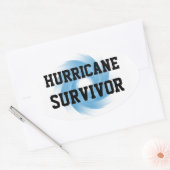HURRICANE OVERLEVENDE stickers (4 ovaal) (Envelop)