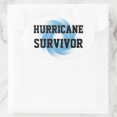 HURRICANE OVERLEVENDE stickers (4 ovaal) (Tas)