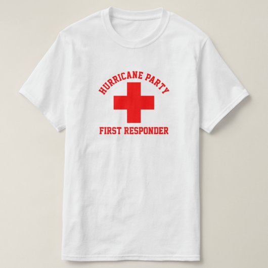 Hurricane Party First Responder T-Shirt (Design voorkant)