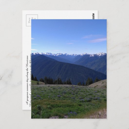 Hurricane Ridge - Briefkaart van het Nationaal Par (Voorkant / Achterkant)