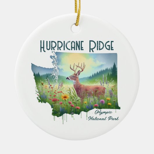 Hurricane Ridge National Park Souvenir Gift Keramisch Ornament (Voorkant)