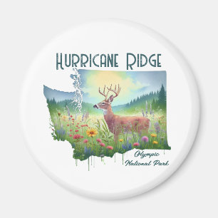 Hurricane Ridge National Park Souvenir Gift Magneet